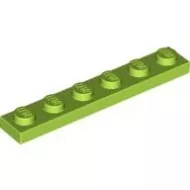 3666c34 - LEGO lime zöld lap 1 x 6 méretű