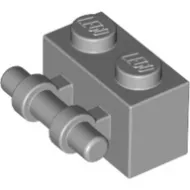 30236c86 - LEGO világosszürke kocka 1 x 2 méretű, fogantyúval