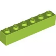 3009c34 - LEGO lime zöld kocka 1 x 6 méretű