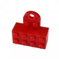 74188c5 - LEGO piros mágnes 2 x 4 kocka lyukas füllel