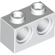 32000c1 - LEGO fehér technic kocka 1 x 2 méretű 2 lyukkal
