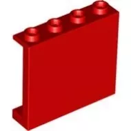 60581c5 - LEGO piros panel 1 x 4 x 3 méretű