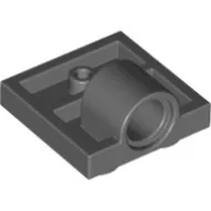 10247c85 - LEGO sötétszürke lap pin csatlakozóval, 2 x 2 méretű