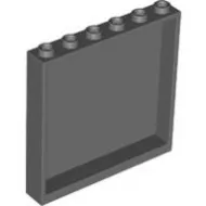 59349c85 - LEGO sötétszürke fal elem 1 x 6 x 5 méretű