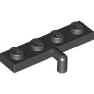 30043c11 - LEGO fekete lap 1 x 4 méretű lefelé néző horoggal
