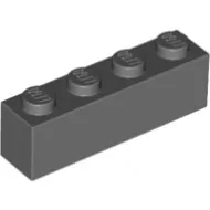 3010c85 - LEGO sötétszürke kocka 1 x 4 méretű