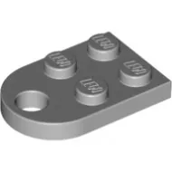 3176c86 - LEGO világosszürke lap 3 x 2 méretű, lekerekített, lyukkal