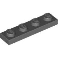 3710c85 - LEGO sötétszürke lap 1 x 4 méretű