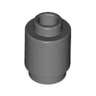 3062bc85 - LEGO sötétszürke henger 1 x 1 nyitott tetővel