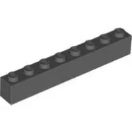 3008c85 - LEGO sötétszürke kocka 1 x 8 méretű