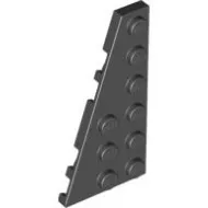 54384c11 - LEGO fekete lecsapott lap 6 x 3 méretű, balos