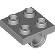2817c86 - LEGO világos szürke lap 2 x 2 méretű, alján 2 kerek foglalattal