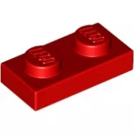 3023c5 - LEGO piros lap 1 x 2 méretű
