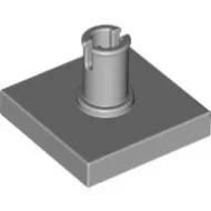 2460c86 - LEGO világos szürke csempe 2 x 2 méretű, pin csatlakozóval