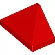 15571c5 - LEGO piros kocka 1 x 2 méretű 3 oldalán lejtő