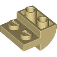 1750c2 - LEGO világos krémszínű (tan) lejtő 2 x 2 x 1 méretű, íves, inverz