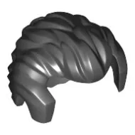 21268c11 - LEGO fekete minifigura hátrafésült, kopaszodó haj