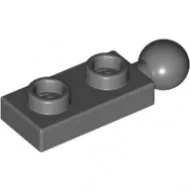 22890c85 - LEGO sötétszürke lap 1 x 2 méretű, vonóhorog golyóval