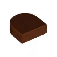 24246c88 - LEGO vörösesbarna csempe félkör kiegészítéssel 1 x 1 méretű