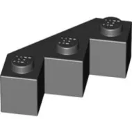 2462c11 - LEGO fekete sarokelem kocka 3 x 3 méretű