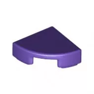 25269c89 - LEGO sötétlila csempe 1 x 1 méretű, negyed kör