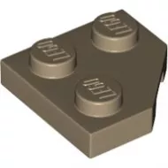 26601c69 - LEGO sötét krémszínű lap 2 x 2 méretű, lecsapott sarokkal
