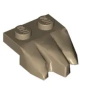 27261c69 - LEGO sötét krémszínű lap 1 x 2 méretű, 3 karommal