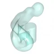 27393c15 - LEGO átlátszó világoskék lekerekített energia hullám fogantyúval