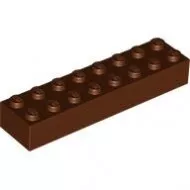 3007c88 - LEGO vörösesbarna kocka 2 x 8 méretű