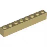 3008c2 - LEGO világos krémszinű kocka 1 x 8 méretű