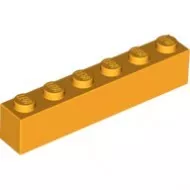 3009c110 - LEGO élénk narancssárga kocka 1 x 6 méretű