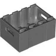 30150c85 - LEGO sötétszürke rekesz fogantyúval