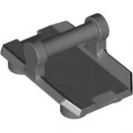30166c85 - LEGO sötétszürke inverz lap 2 x 3 méretű, 4 bütyökkel és fogantyúval az alján