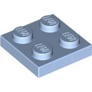 3022c105 - LEGO élénk világoskék lap 2 x 2 méretű