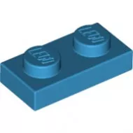 3023c153 - LEGO sötét azúr lap 1 x 2 méretű