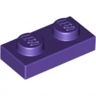 3023c89 - LEGO sötétlila lap 1 x 2 méretű