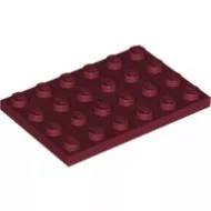 3032c59 - LEGO sötétpiros lap 4 x 6 méretű