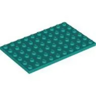 3033c39 - LEGO sötét türkiz lap 6 x 10 méretű