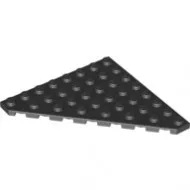 30504c11 - LEGO fekete lap 8 x 8 méretű, lecsapott sarokkal