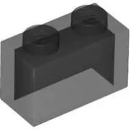 3065c251 - LEGO átlátszó fekete kocka 1 x 2 méretű