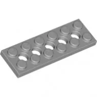 32001c86 - LEGO világosszürke technic lap 2 x 6 méretű, 5 lyukkal