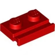 32028c5 - LEGO piros lap 1 x 2 méretű, hosszanti sínnel