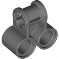 32291c85 - LEGO sötétszürke technic csatlakozó kettős pin és tengely 90° elforgatva