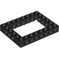 32532c11 - LEGO fekete technic emelőkar nyitott keret, 6 x 8 méretű