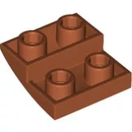 32803c68 - LEGO sötét narancssárga lejtő 2 x 2 méretű, íves, inverz