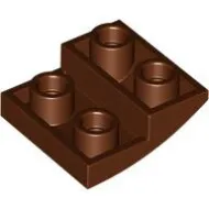 32803c88 - LEGO vörösesbarna lejtő 2 x 2 méretű, íves, inverz