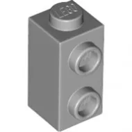32952c86 - LEGO világosszürke kocka 1 x 1 x 1 2/3 méretű 1 oldalán 2 bütyökkel