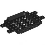 3385c11 - LEGO fekete jármű alváz 6 x 12 x 1 méretű, 5 x 6 méretű süllyesztett résszel