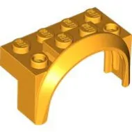 3387c110 - LEGO élénk világos narancssárga sárhányó 4 x 2 1/2 x 2 méretű, íves