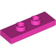 34103c47 - LEGO sötét rózsaszín lap 1 x 3 méretű 2 bütyökkel - dupla jumper
